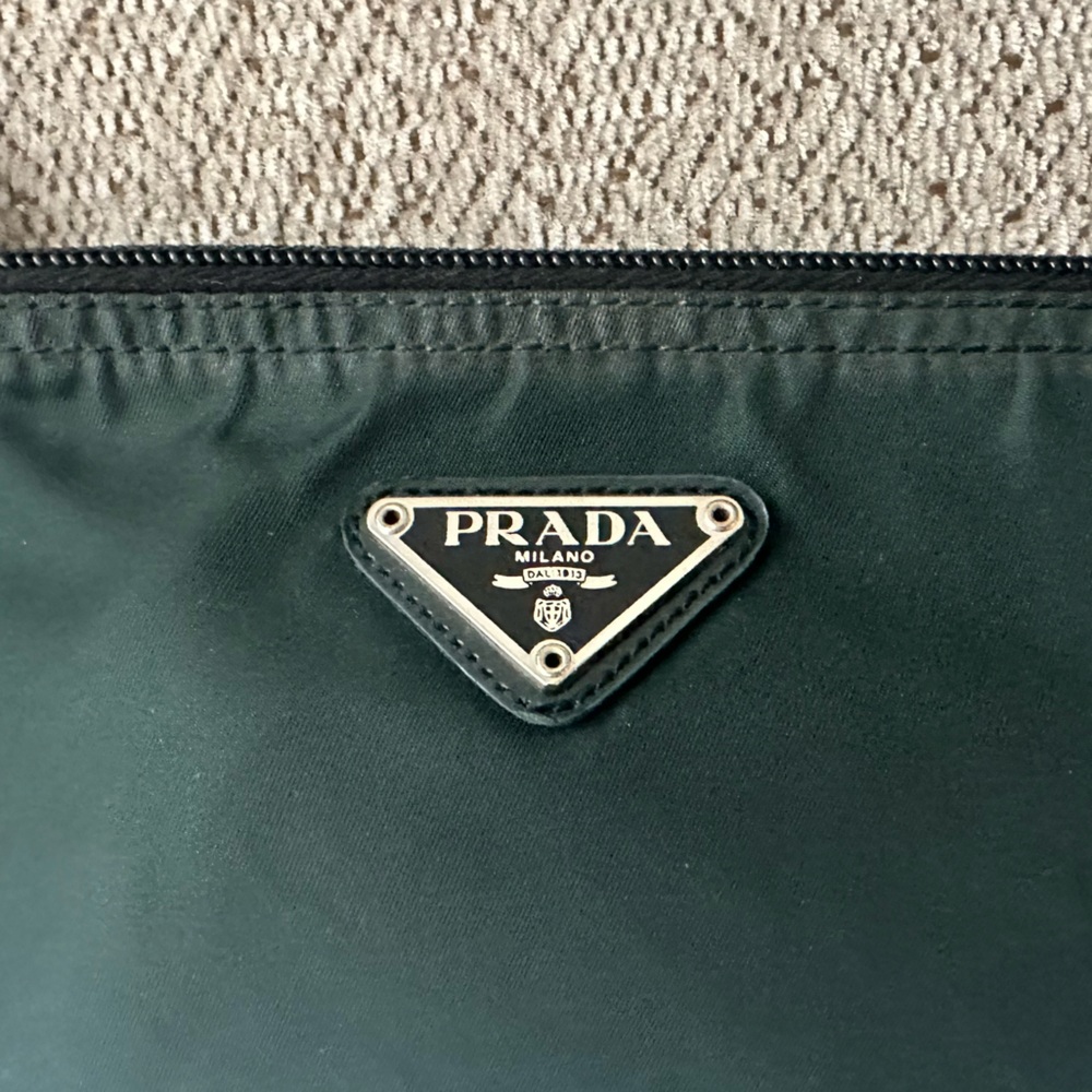 Prada Nylon Green Pouch